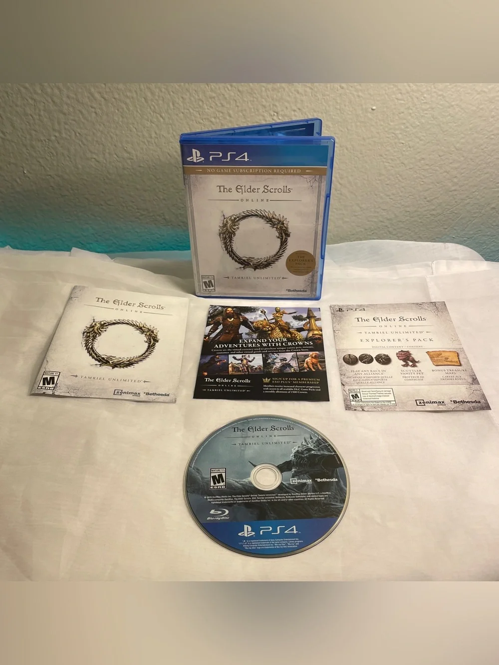 The Elder Scrolls Online Tamriel Unlimited (Sony Playstation 4, PS4) Complete
